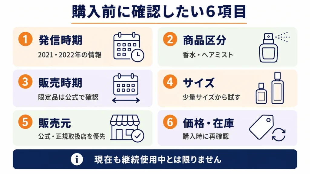 鎮西寿々歌さんと同じ香水を購入する前に確認したい6項目